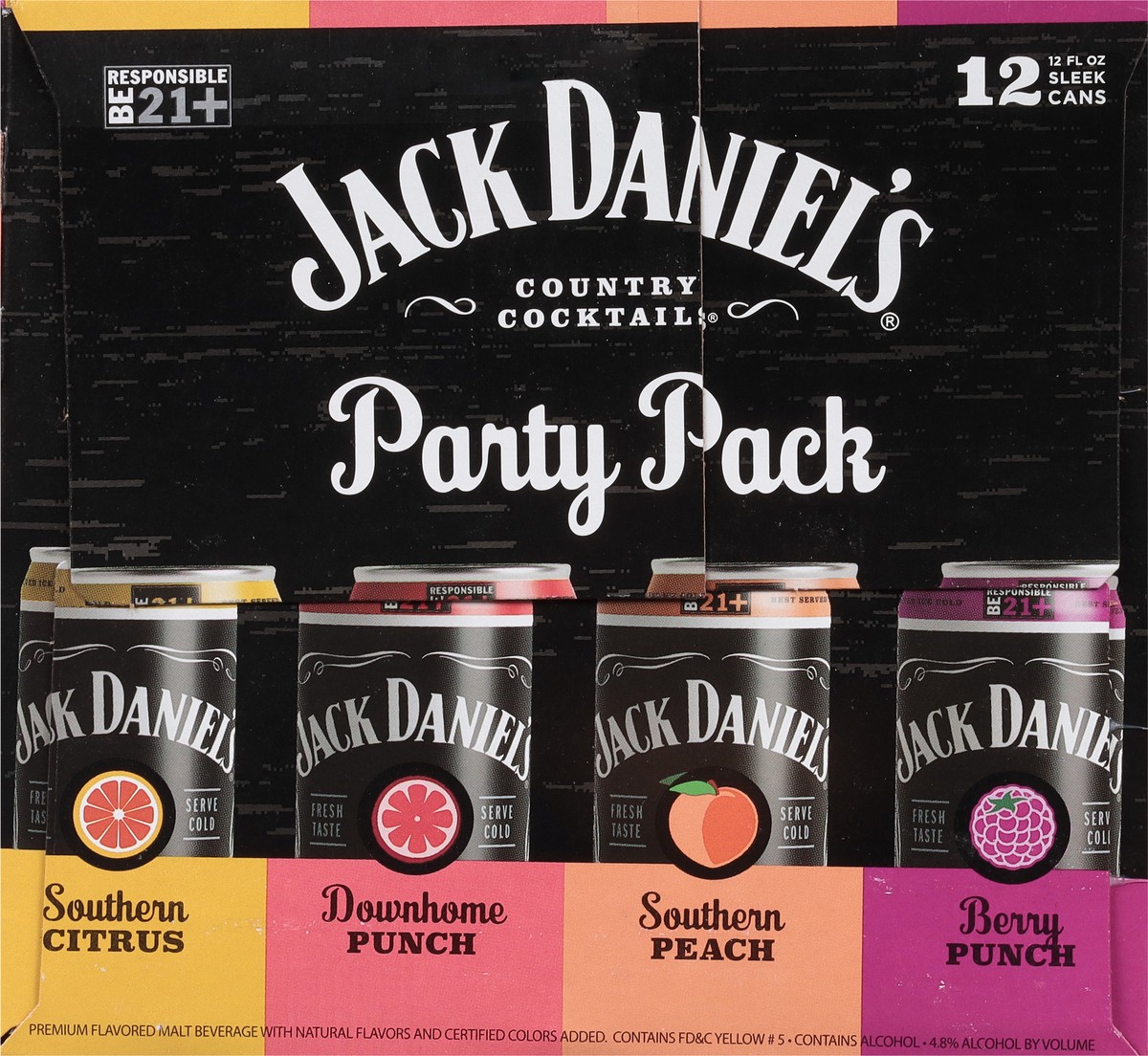 slide 4 of 9, Jack Daniel's Assorted Country Cocktails Party Pack 12 - 12 fl oz Cans, 12 ct; 12 oz