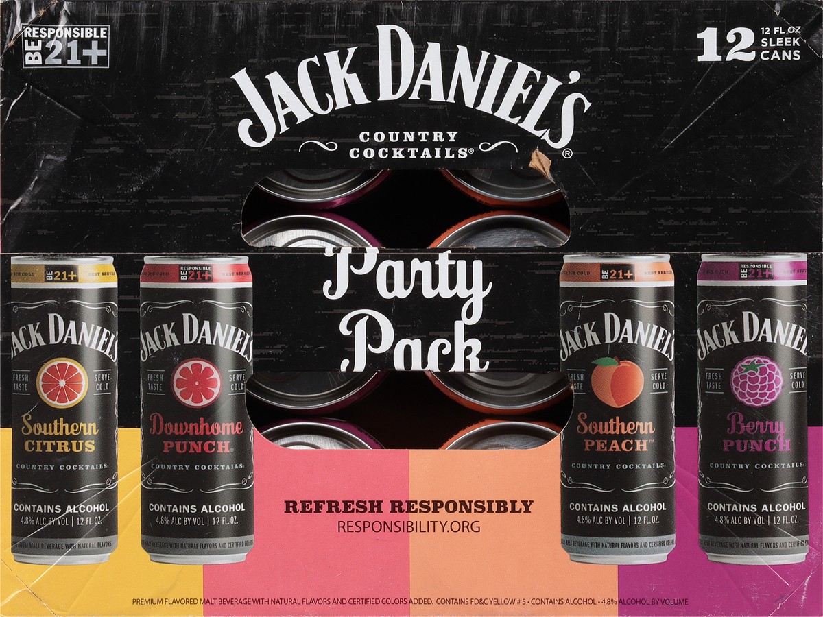 slide 5 of 9, Jack Daniel's Assorted Country Cocktails Party Pack 12 - 12 fl oz Cans, 12 ct; 12 oz