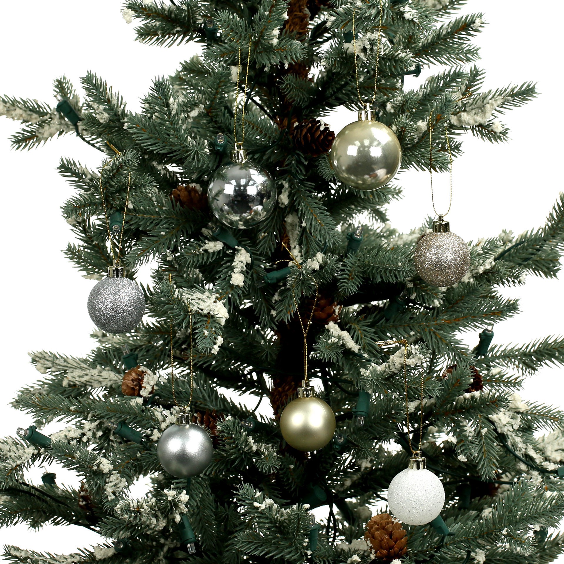 slide 2 of 3, 80 Pack Silver & Gold Shatterproof Ball Ornaments By Ashland, 80 ct