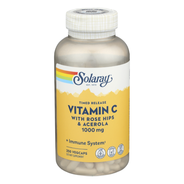 slide 1 of 1, Solaray Timed Release Vitamin Cwith Rose Hips & Acerola, 250 ct