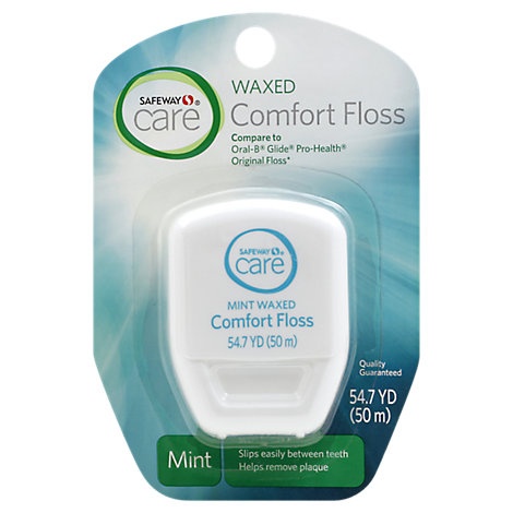 slide 1 of 1, Signature Care Dental Floss Waxed Comfort Mint 54.7 Yards - Each, 1 ct