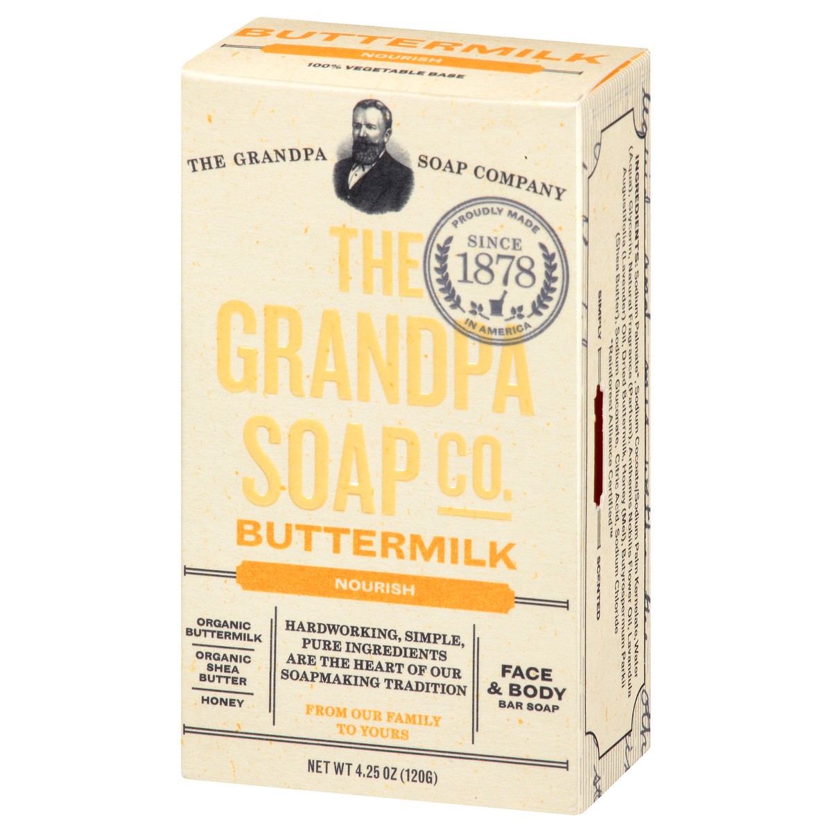 slide 3 of 9, The Grandpa Soap Co. Nourish Face & Body Buttermilk Bar Soap 4.25 oz, 4.25 oz