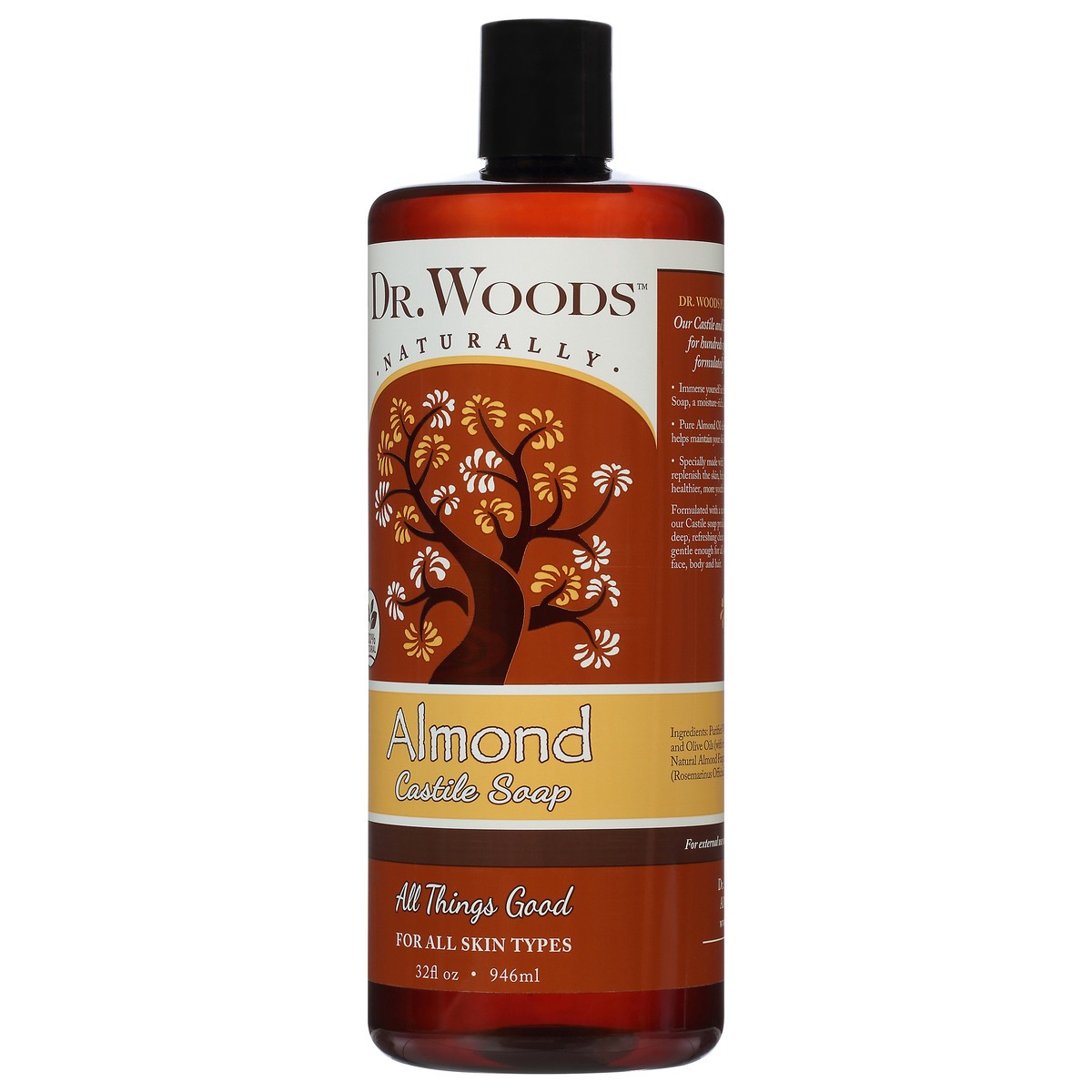 slide 3 of 10, Dr. Woods Almond Castile Soap 32 fl oz, 32 fl oz