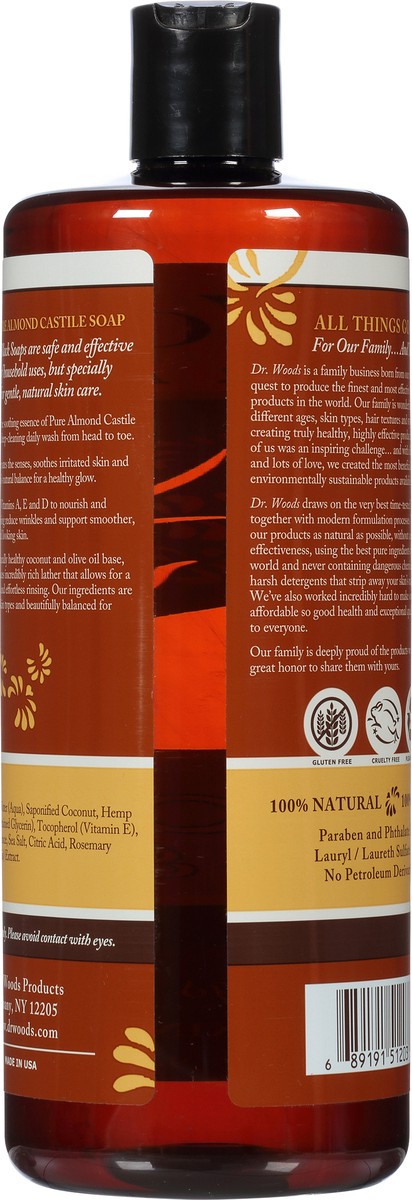 slide 4 of 10, Dr. Woods Almond Castile Soap 32 fl oz, 32 fl oz