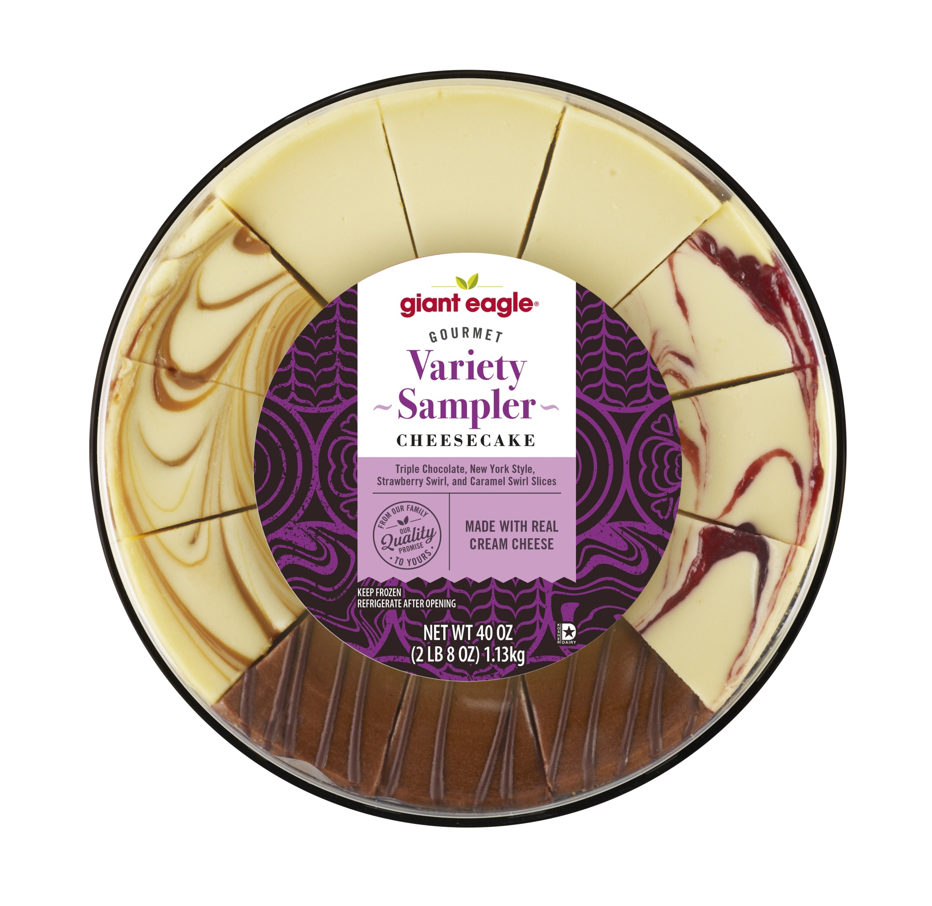 slide 1 of 1, Ge Varty Sampler 9'' Cheesecake, 9 in
