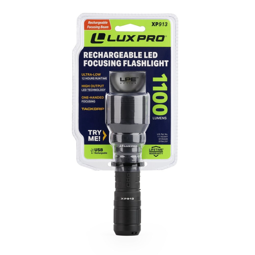 slide 1 of 1, LuxPro Rechargeable Focusing Beam Led Flashlight 1 ea, 1 ct