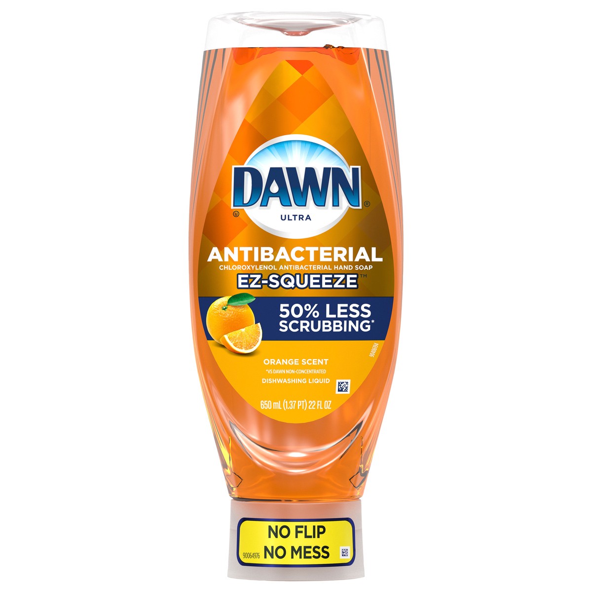 slide 1 of 3, Dawn Antibacterial EZ-Squeeze Dishwashing Liquid Dish Soap,Orange Scent, 22 fl oz, 22 fl oz