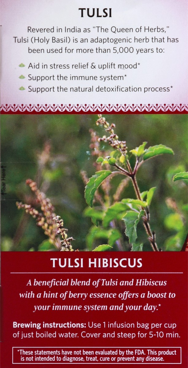 slide 2 of 13, Organic India Tulsi Hibiscus - 18 ct, 18 ct