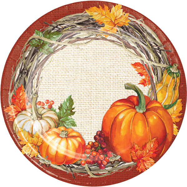 slide 1 of 1, Creative Converting Harvest Plentiful Dinner Plate, 8 ct