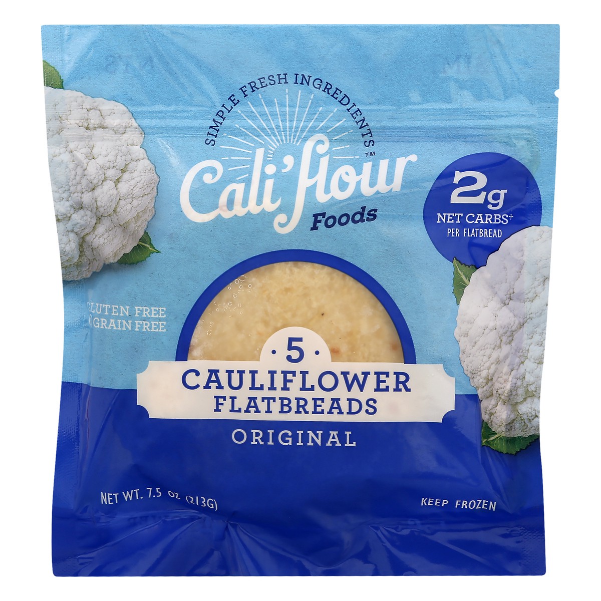 slide 5 of 13, Cali'flour Foods Cauliflower Original Flatbreads 5 ea, 5 ct