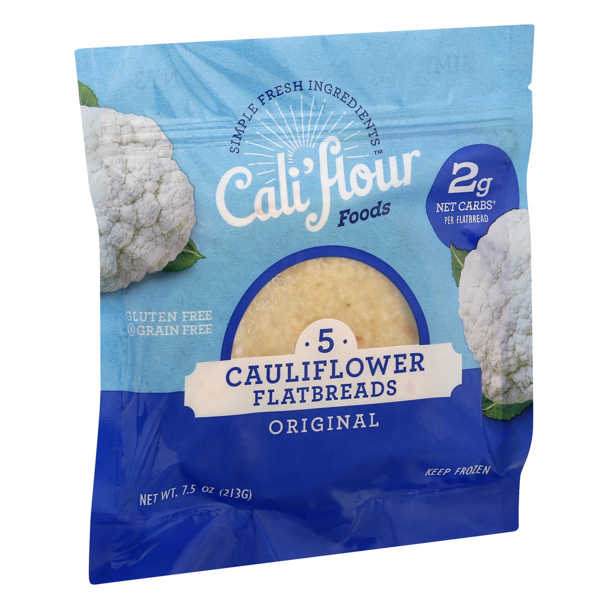 slide 10 of 13, Cali'flour Foods Cauliflower Original Flatbreads 5 ea, 5 ct