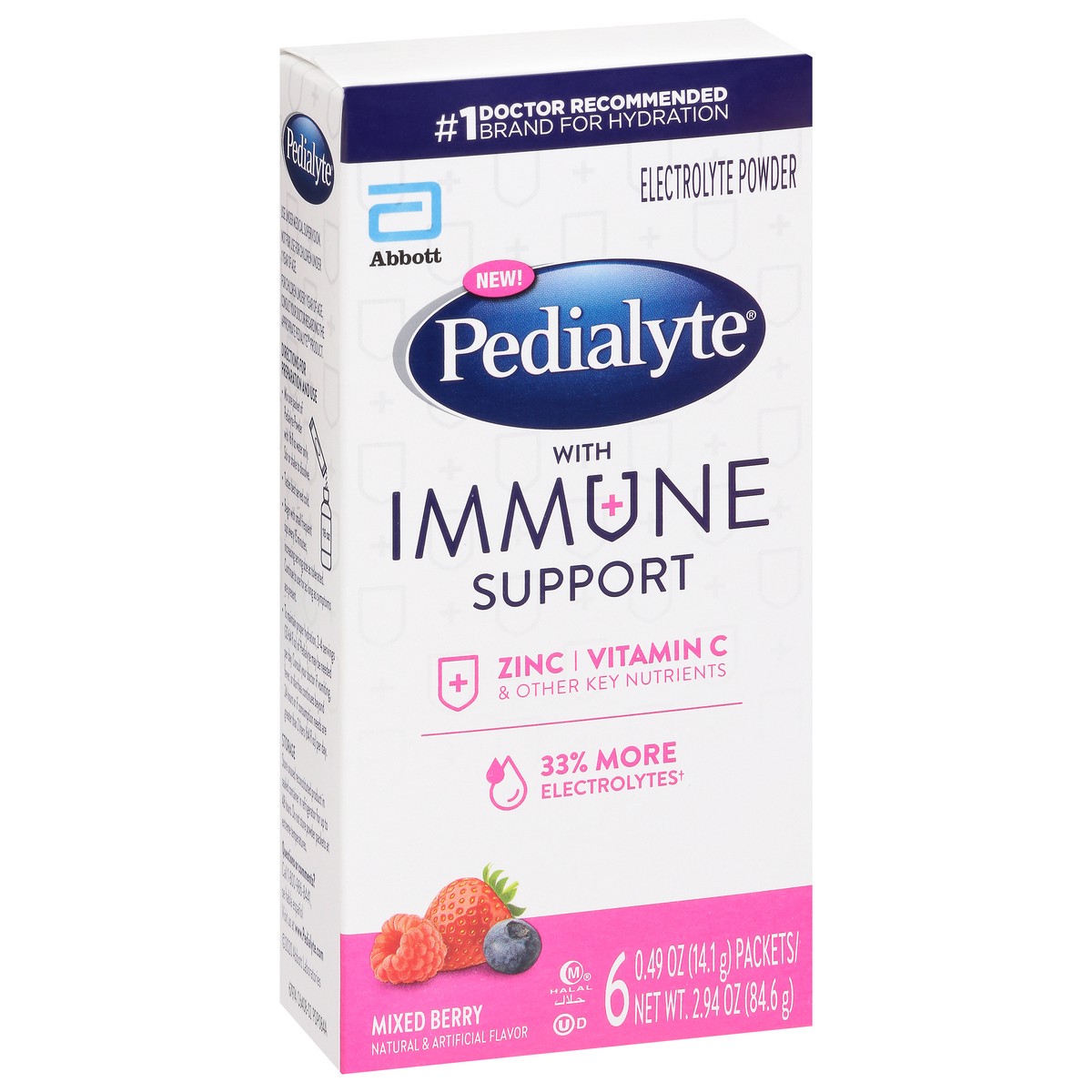 slide 2 of 9, Pedialyte Mixed Berry Electrolyte Powder 6 - 0.49 oz Packets, 6 ct