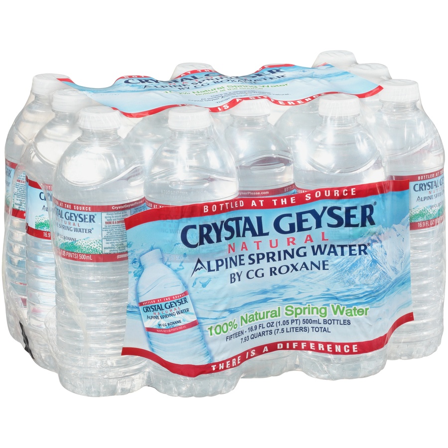 slide 2 of 8, Crystal Geyser Natural Alpine Spring Water, 15 ct; 16.9 fl oz