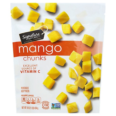 slide 1 of 1, Signature Select Mango Chunks, 16 oz