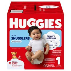 Huggies Little Snugglers Baby Diapers, Size 1 (8-14 lbs), 96 Ct
