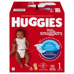 Huggies Little Snugglers Baby Diapers, Size 1 (8-14 lbs), 96 Ct