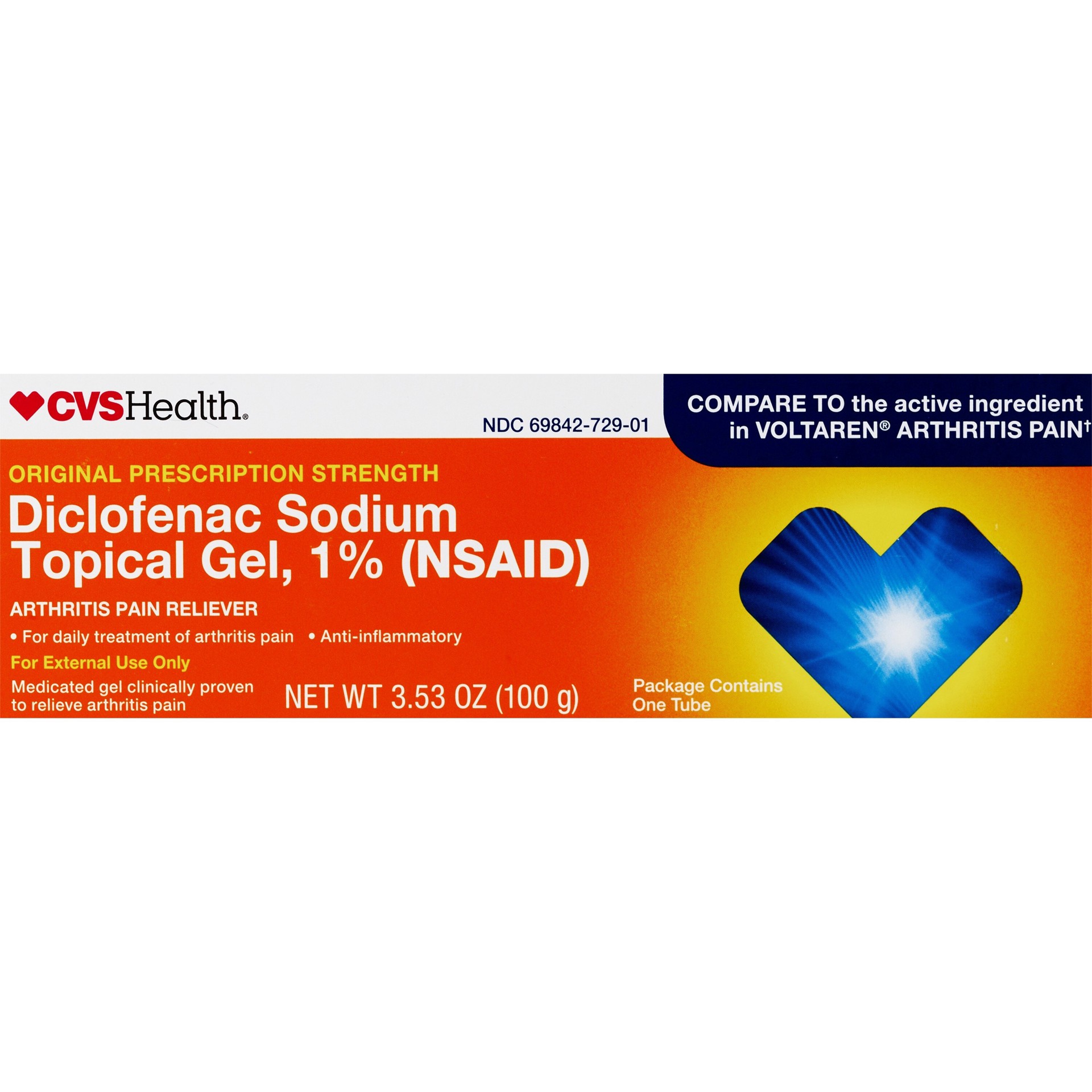 slide 1 of 1, CVS Health Arthritis Pain Relieving Gel, Diclofenac Sodium Topical Gel 1%, 3.53 Oz, 3.53 oz