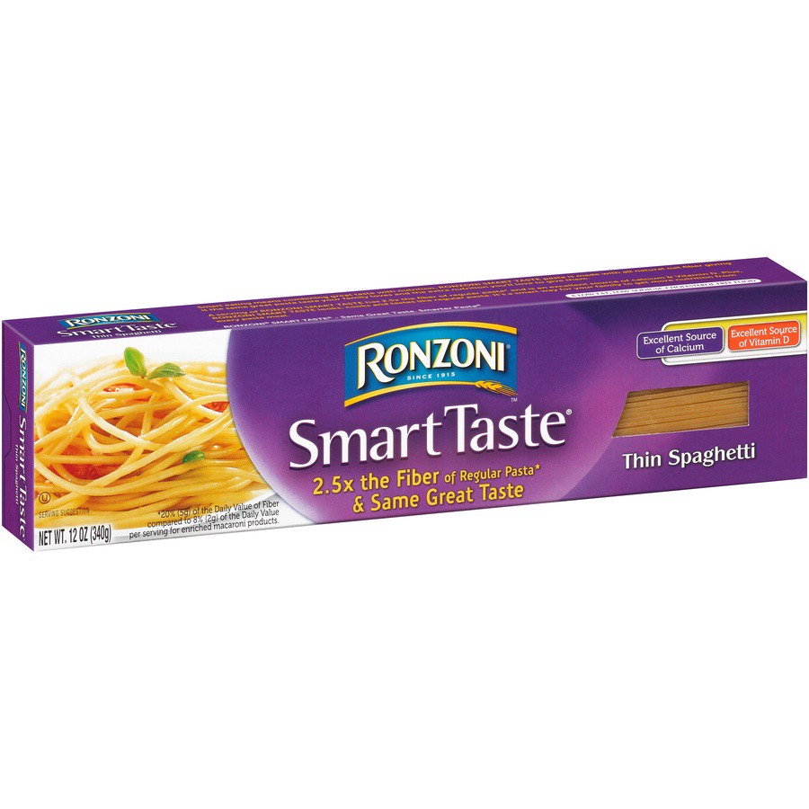 slide 2 of 8, Ronzoni Smart Taste Thin Spaghetti, 12 oz