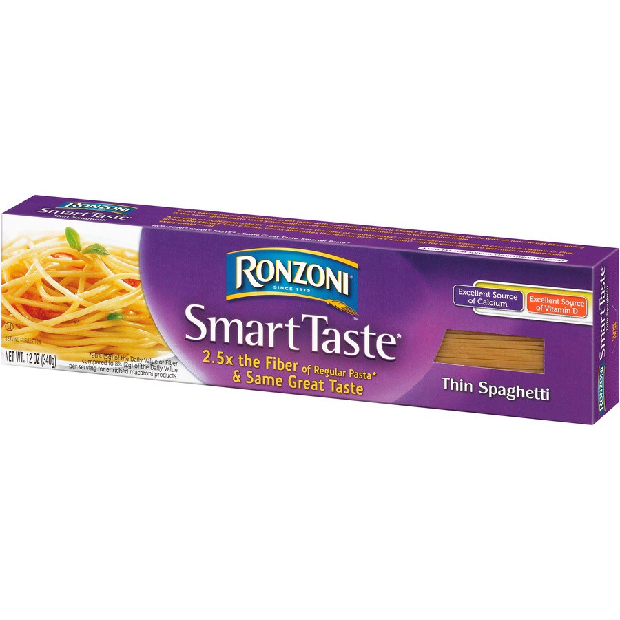 slide 5 of 8, Ronzoni Smart Taste Thin Spaghetti, 12 oz