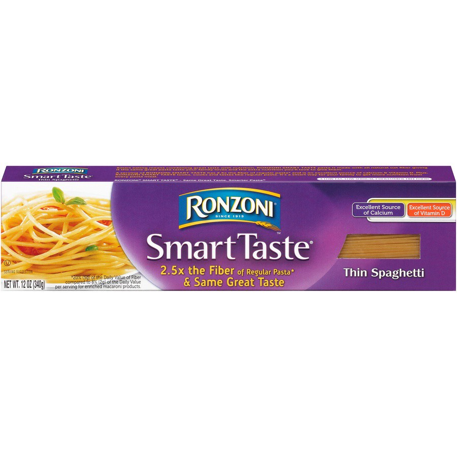 slide 1 of 8, Ronzoni Smart Taste Thin Spaghetti, 12 oz