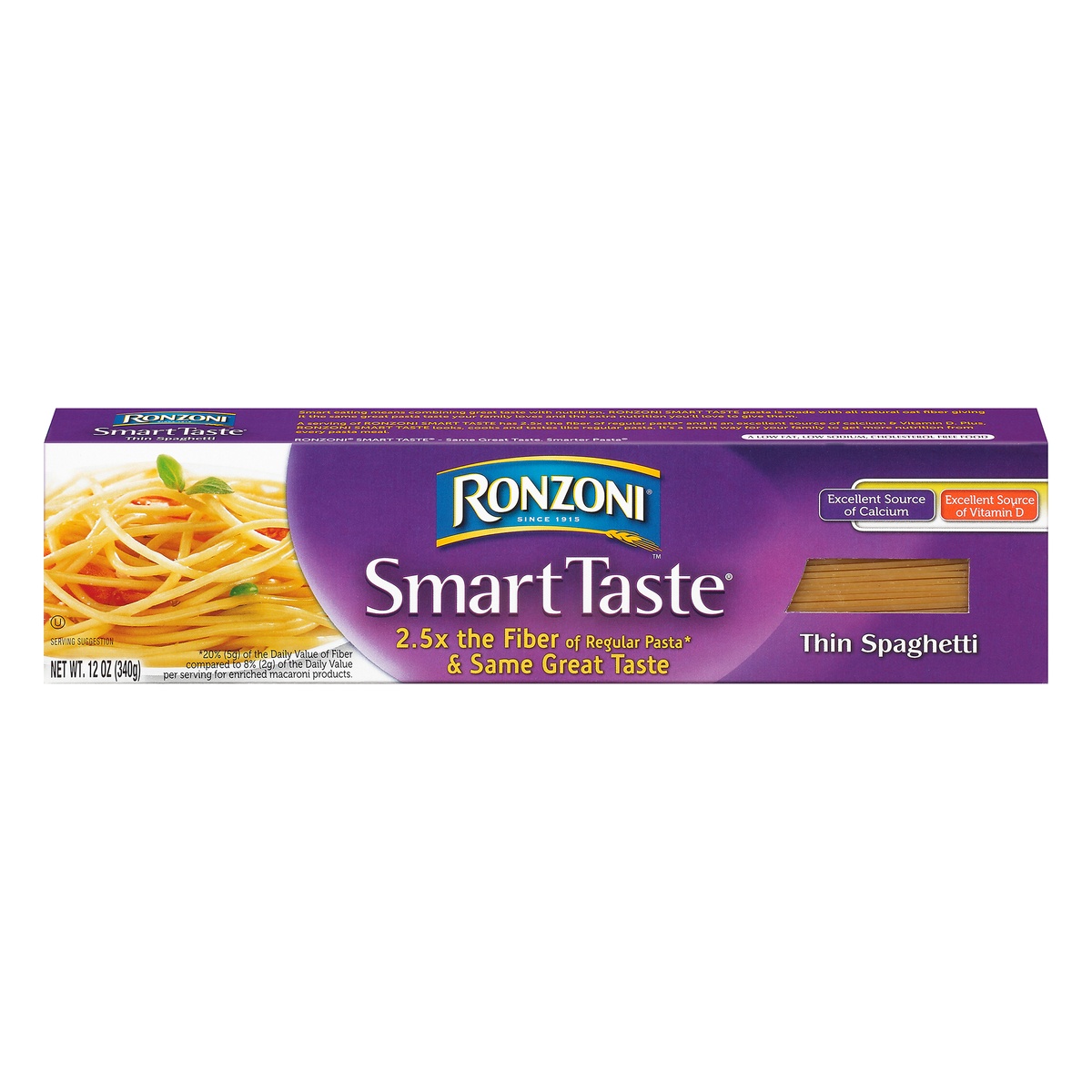 slide 1 of 1, Ronzoni Smart Taste Thin Spaghetti, 12 oz