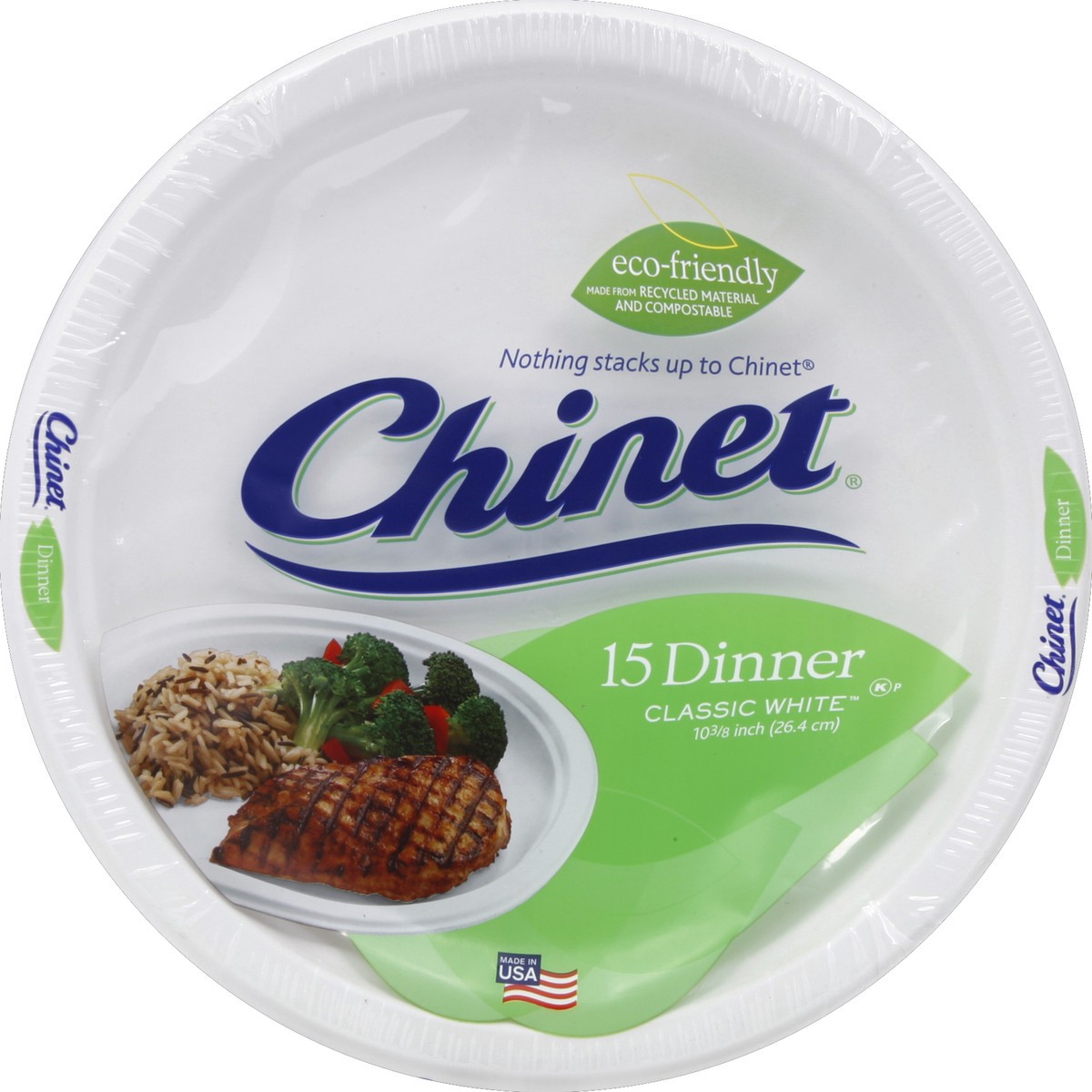 slide 2 of 3, Chinet Paper Plates - Dinner, 15 ct