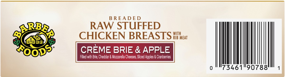 slide 4 of 7, Barber Foods Barber Chicken Stuffed Brie & Apple 10 oz Frozen, 283.50 g