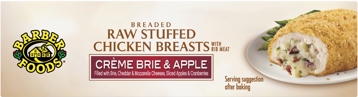 slide 2 of 7, Barber Foods Barber Chicken Stuffed Brie & Apple 10 oz Frozen, 283.50 g