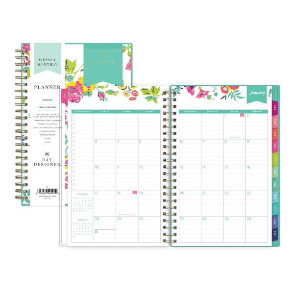 slide 2 of 10, Blue Sky Day Designer Weekly/Monthly Cyo Planner, 5'' X 8'', Peyton White, January To December 2021, 103619-21, 1 ct