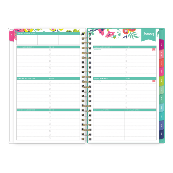 slide 3 of 10, Blue Sky Day Designer Weekly/Monthly Cyo Planner, 5'' X 8'', Peyton White, January To December 2021, 103619-21, 1 ct