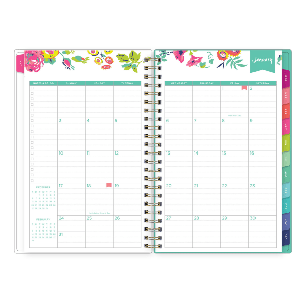 slide 4 of 10, Blue Sky Day Designer Weekly/Monthly Cyo Planner, 5'' X 8'', Peyton White, January To December 2021, 103619-21, 1 ct