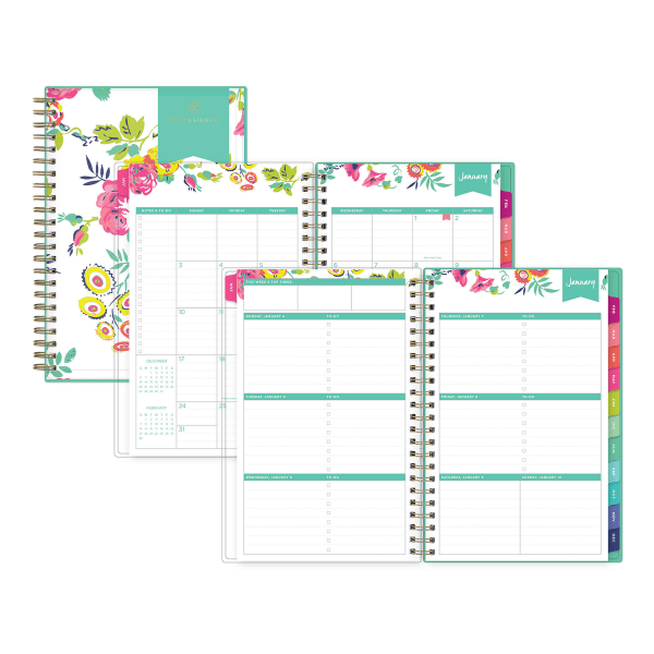 slide 5 of 10, Blue Sky Day Designer Weekly/Monthly Cyo Planner, 5'' X 8'', Peyton White, January To December 2021, 103619-21, 1 ct