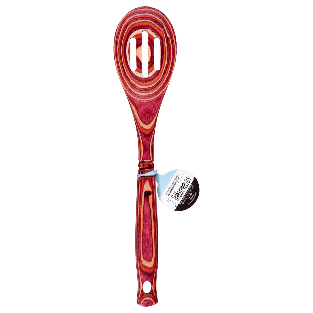 slide 8 of 9, Island Bamboo Red Pakkawood Slotted Spoon, 1 ct