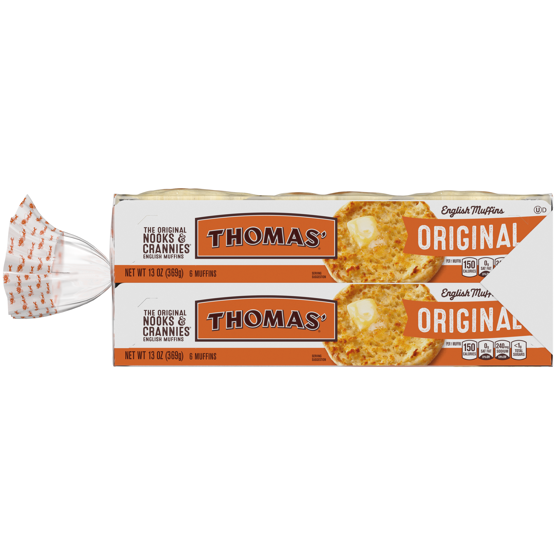 slide 1 of 5, Thomas' Original English Muffins, Plain, 24 count, 48 oz, 24 ct