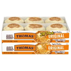 Thomas' Original English Muffins, Plain, 24 count, 48 oz