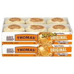 Thomas' Original English Muffins, Plain, 24 count, 48 oz