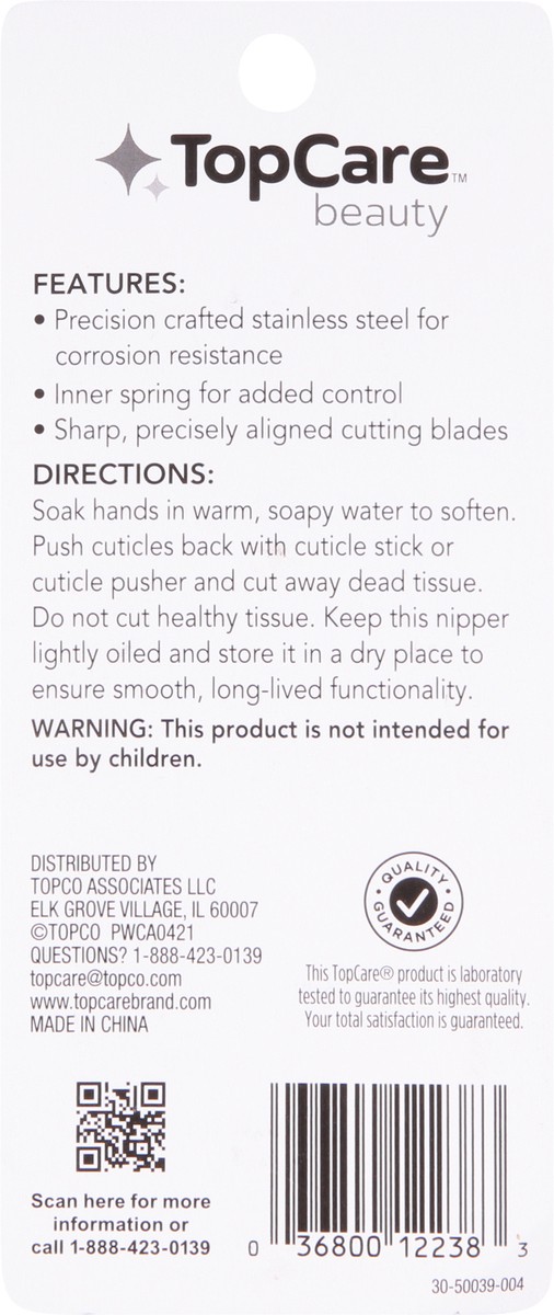 slide 12 of 15, TopCare Beauty Cuticle Nipper 1 ea, 1 ct