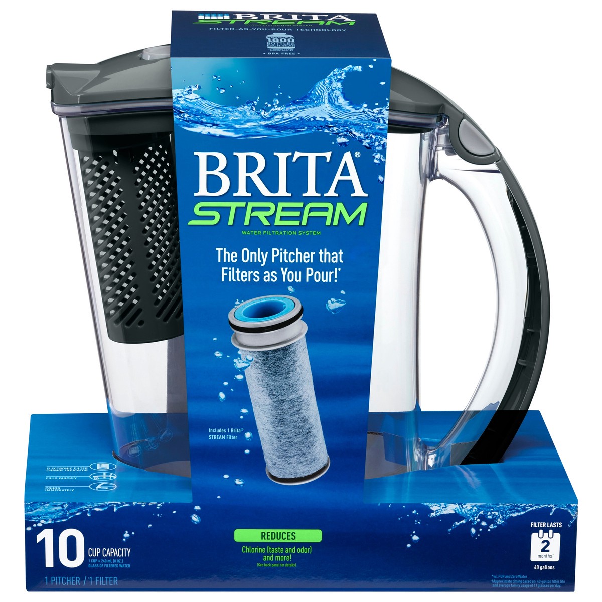 slide 4 of 11, Brita 40 Gallon Stream Water Filtration System 2 1 ea, 1 ct