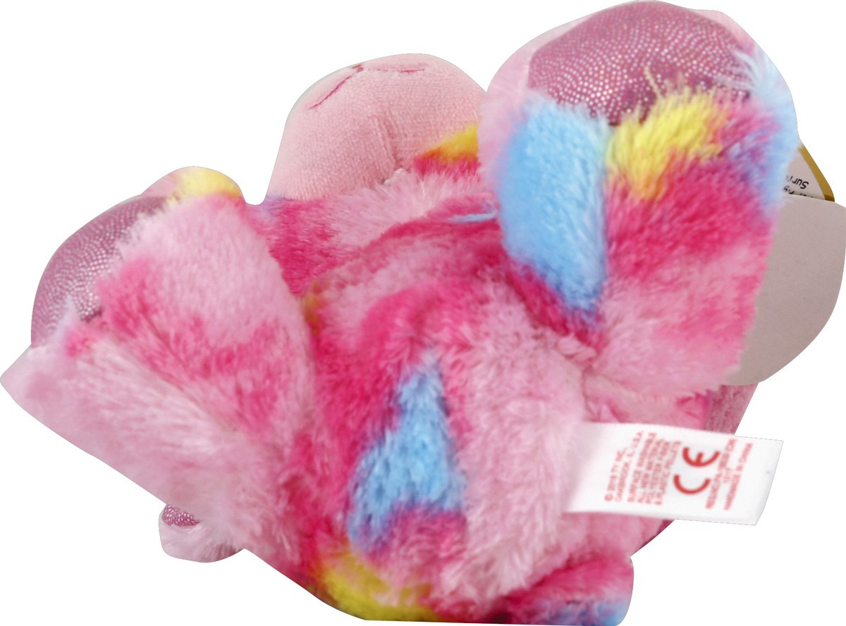 slide 4 of 6, TY Franky The Pink Multi-Colored Bear Beanie Boo, 6 in