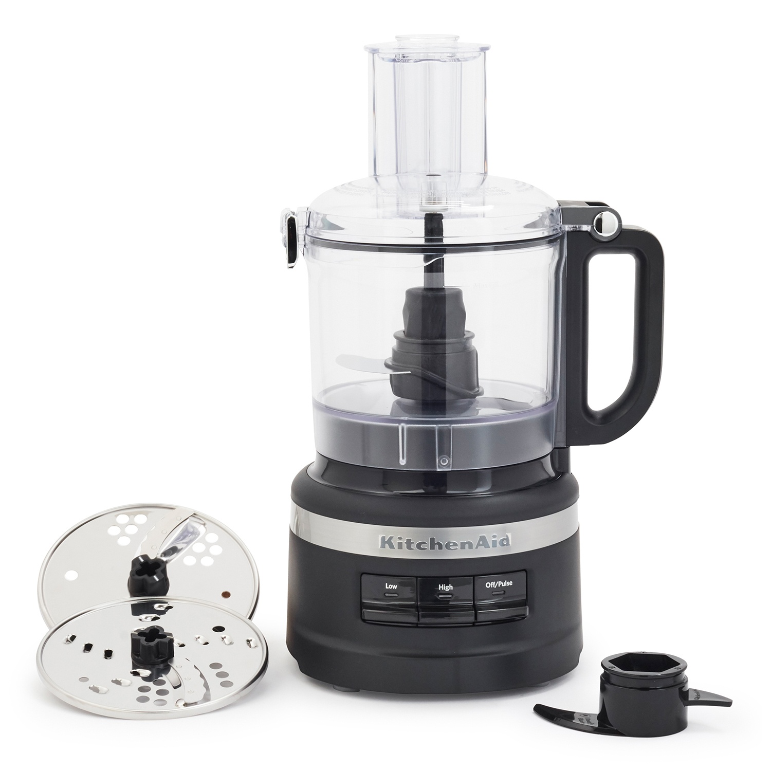 slide 1 of 1, KitchenAid 7-Cup Food Processor Plus, Matte Black, 7 cups