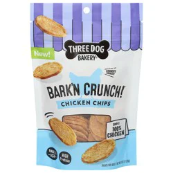 Three Dog Bakery Bark'N Crunch! Chicken Chips 4 oz