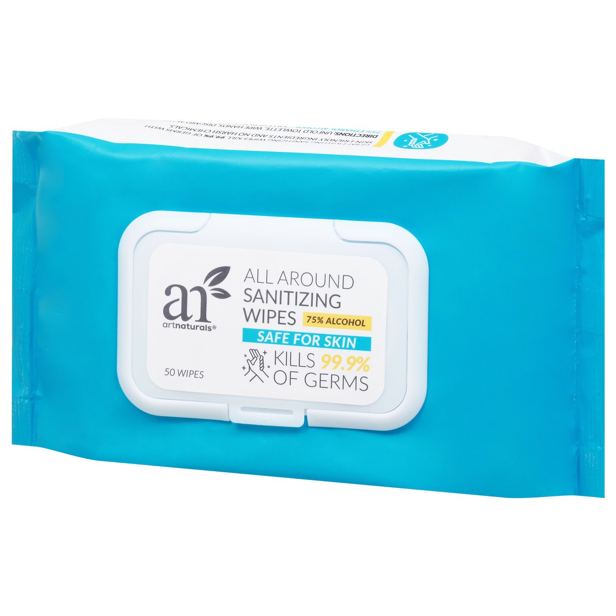slide 2 of 9, artnaturals All Around Sanitizing Wipes 50 ea, 50 ct