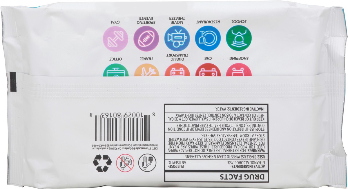 slide 6 of 9, artnaturals All Around Sanitizing Wipes 50 ea, 50 ct