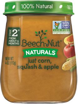 slide 1 of 1, Beech-Nut Just Corn, Squash & Apple, 4 oz