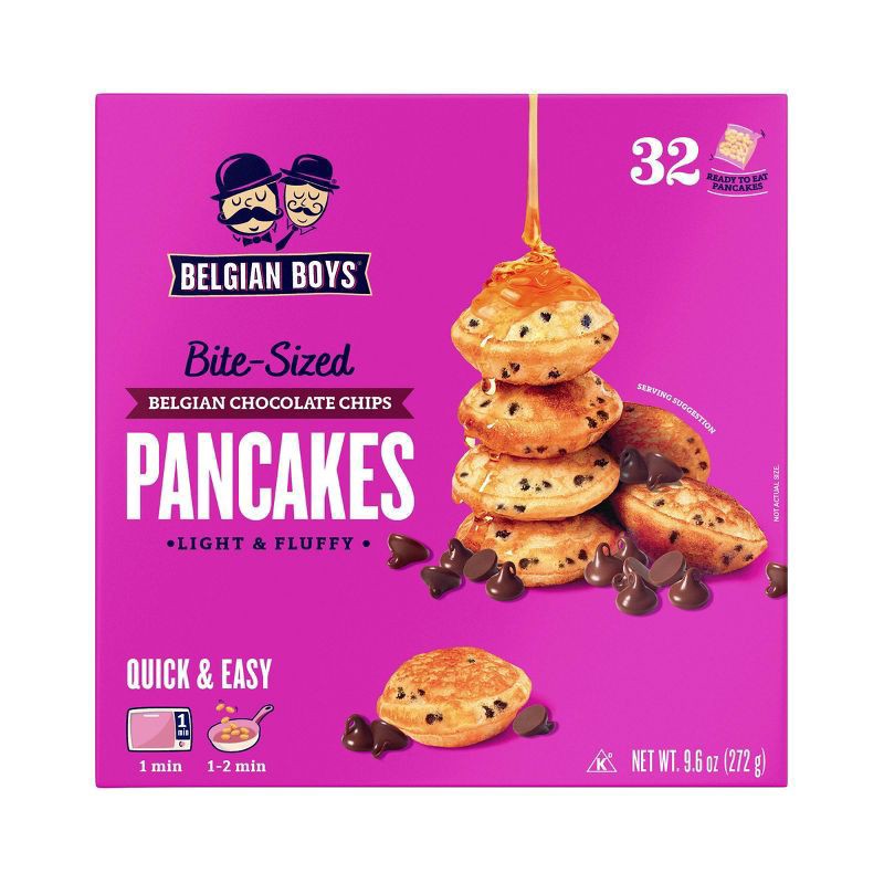 slide 1 of 8, Belgian Boys Bite-sized Chocolate Chip Pancakes - 10.6oz, 10.6 oz