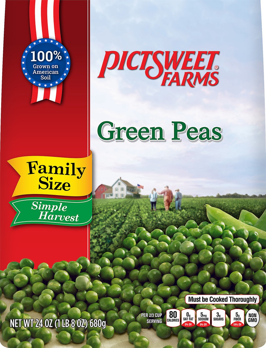 slide 7 of 8, PictSweet Simple Harvest Green Peas, 24 oz