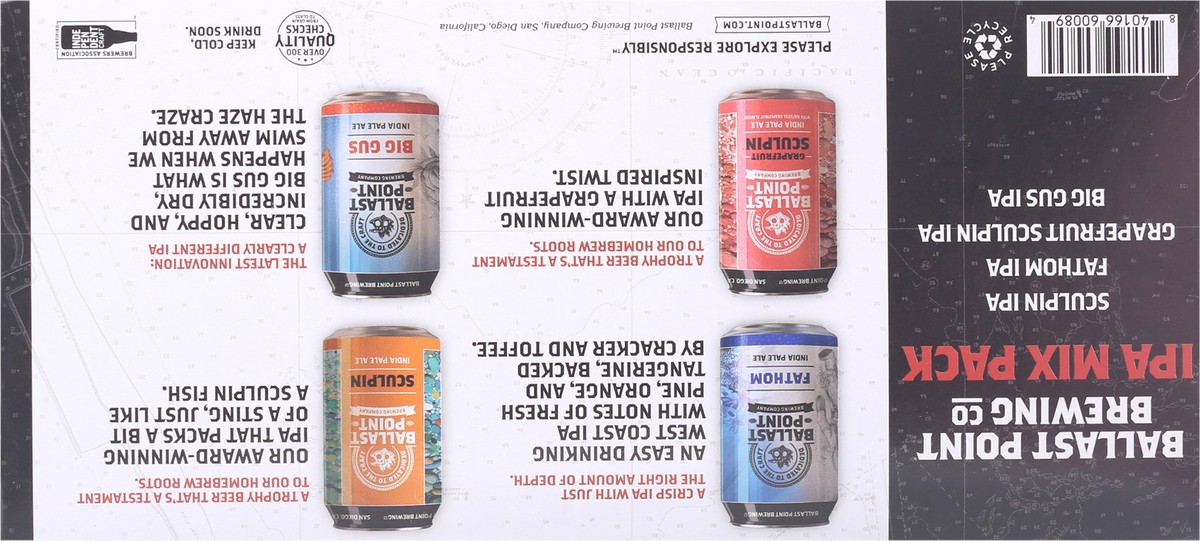 slide 9 of 11, Ballast Point IPA Mix Pack Beer 12-12 oz Cans, 12 ct; 12 oz