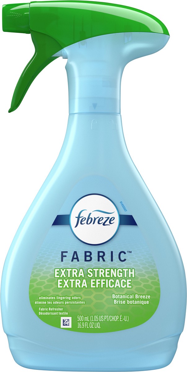 slide 4 of 4, Febreze Odor-Eliminating Fabric Refresher Extra Strength, Botanical Breeze, 16.9 oz. Spray, 16.9 fl oz