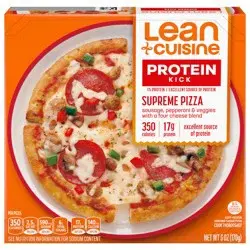 Lean Cuisine Frozen Meal Supreme Frozen Pizza, Protein Kick Microwave Meal, Microwave Pizza Dinner, Frozen Dinner for One