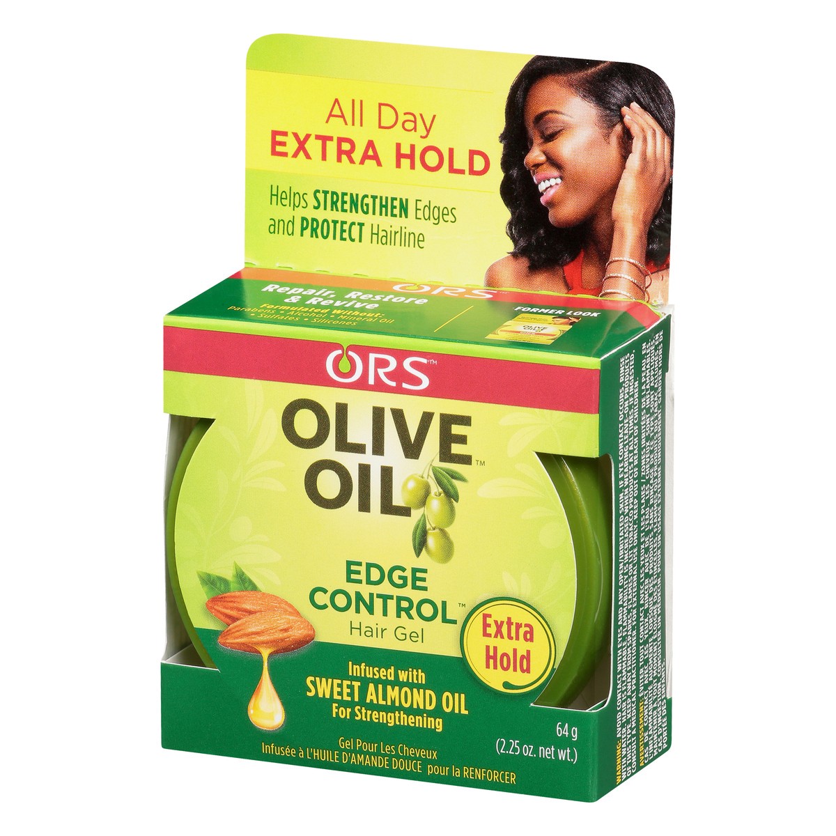 slide 3 of 9, ORS Olive Oil Edge Control Extra Hold Hair Gel 64 g, 64 g